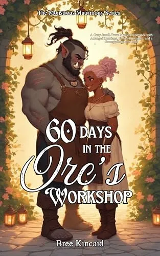 Cover of Sixty Days in the Orc’s Workshop (Monstrous Matrimony): A Cozy Small-Town Monster Romance with Arranged Marriage, Forced Proximity, and a Grumpy/Sunshine Hero